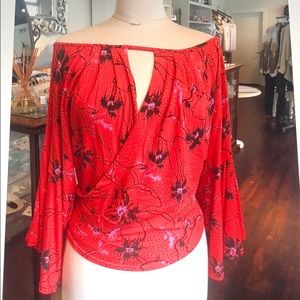 Free People printed last time top in orange